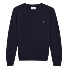 (S, True Navy) Farah Mens Logo Cotton Sweatshirt