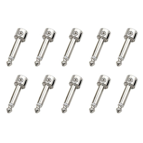 10 STK 6,35 mm Lödfria Pluggar Kit DIY Gitarr Pedal Board Elgitarrtillbehör 1