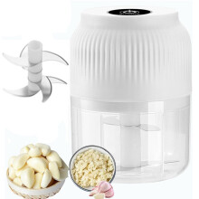 Electric Garlic Chopper Rechargeable Portable 6-Blade