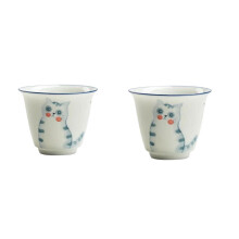 Hand Painted Cat Teapot Ceramic Tea Set
