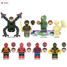 8PCS Super Hero Dr. Octopus Green Goblin Spider-Man Blocks Minifigures Children's Toy Kids Gifts