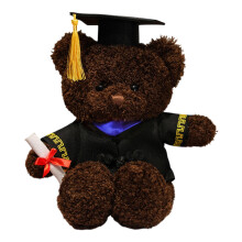 Graduation Bear Plush 14 inch with Gown Cap Diploma