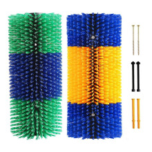 Cattle Grooming Brush Large Livestock Scratcher Green Blue