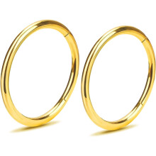 Titanium Nose Rings Hoops 20G-16G 6-12mm 2 pcs
