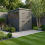 5x8 Pent Composite Shed Tanalised (Single Door, With Windows) 1