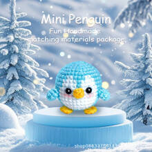 Kids Crochet Kit Penguin DIY with Guide and Video Tutorials