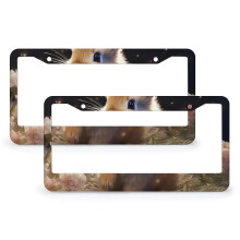 Cartoon Bunny with Florals License Plate Frame Aluminum 2