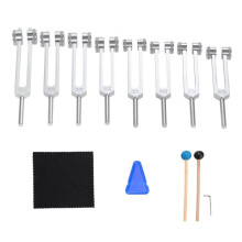 Chakra Tuning Fork Set Silver 7 Chakras + 1 Soul Purpose