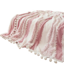 DAMAI Cloud Fleece Throw Blanket Pink 39x59 inch