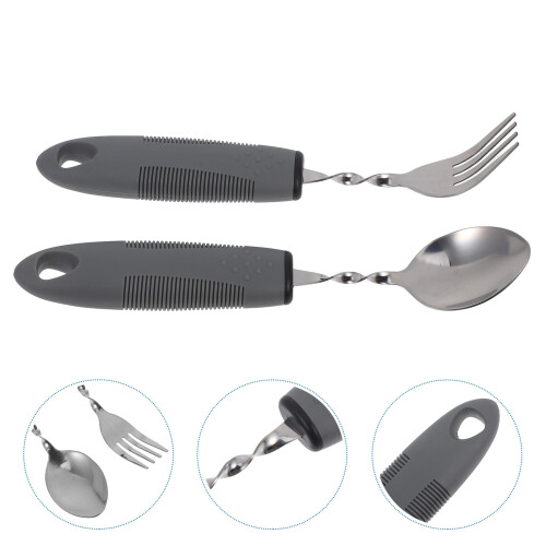 Adaptive Utensil Set Stainless Steel 2 Pieces