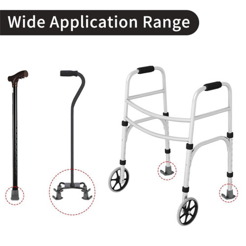 8 Pcs Walker Ski Glider Replacement Kit - Anti-Slip Plastic Walking Aid Accessory 2