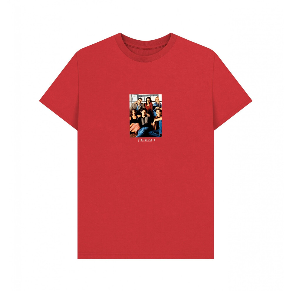 Friends (L, Red) Unisex Adult Photo Print T-Shirt