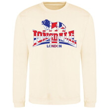 (L, Vanilla) Lonsdale Mens Union Jack Logo Sweatshirt