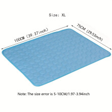 (A, XL) Cooling Mat for Dogs And Cats: Breathable, Washable Pet Bed with Polyester Fiber Filling, Ideal for Summer, Car Seat And Small