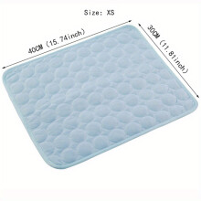 (D, XS) Cooling Mat for Dogs And Cats: Breathable, Washable Pet Bed with Polyester Fiber Filling, Ideal for Summer, Car Seat And Small