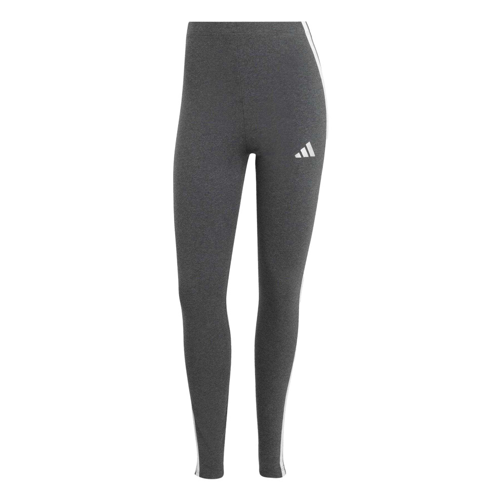 Adidas (0 Uk - 2 Uk, Dark Grey) Womens/Ladies 3 Stripes Athletic Leggings