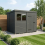 8x6 Pent Composite Shed Tanalised (Single Door, With Windows) 1