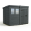 8x6 Pent Composite Shed Tanalised (Single Door, With Windows) 2