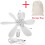 (5) Silent 6-blade USB-powered ceiling fan with remote control and timing function, 4 speeds, suitable for camping, bedside, 1