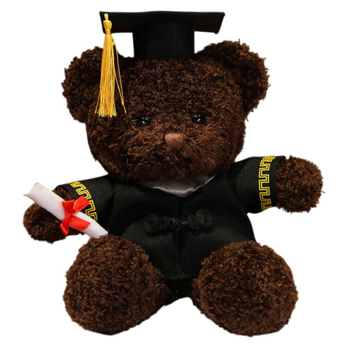 Graduation Bear Plush 14 inch with Gown Cap Diploma