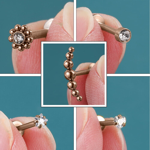 Labret Lip Studs Zircon 15 pcs 1