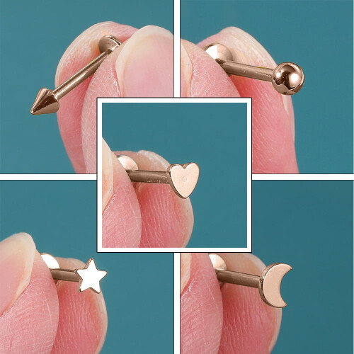 Labret Lip Studs Zircon 15 pcs 2