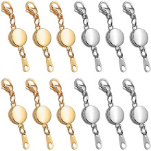LNKOO Magnetic Clasps Gold/Silver 12 pcs
