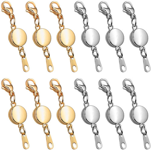 LNKOO Magnetic Clasps Gold/Silver 12 pcs