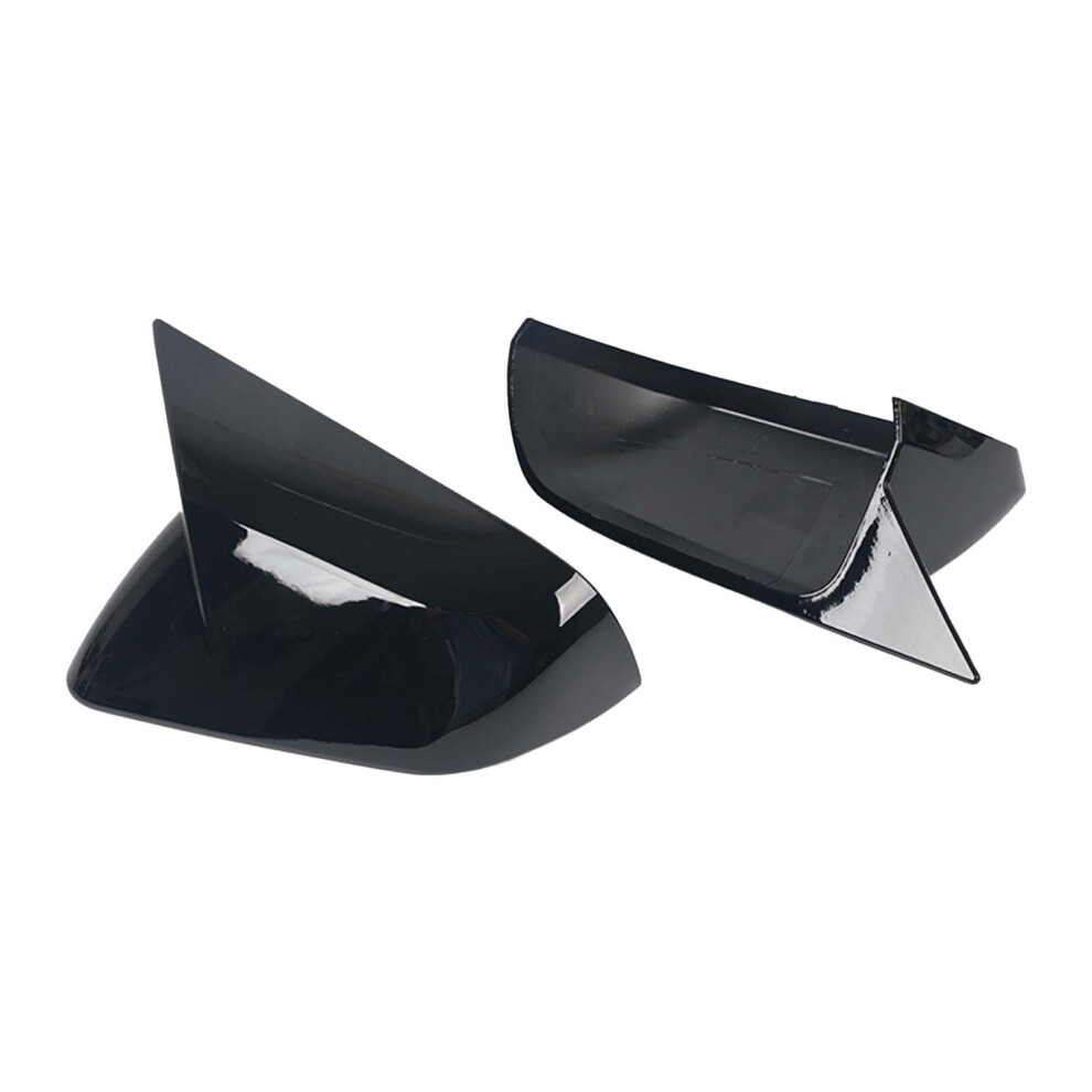 Rearview Mirror Covers For Ford Mustang 2015Â2022 Black 928028471445