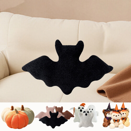 Halloween Throw Pillows Bat Pumpkin Ghost Bear Plush