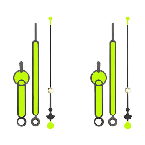 2 Set Quartz Clock Movement Kit Oscillating Movement + Luminous Pointer Clock Repair Parts Replacement Parts B 2