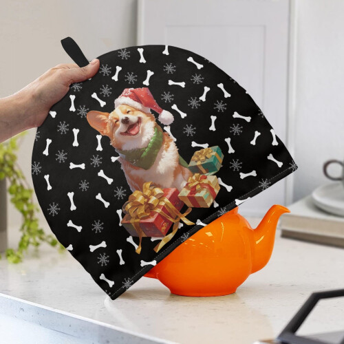 Christmas Corgi Tea Cozy for Teapot 1 Piece 1