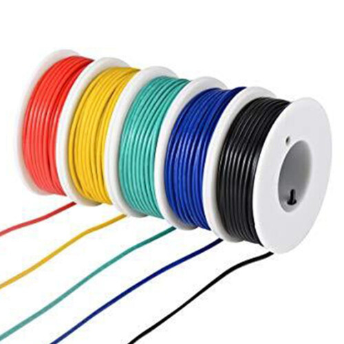 Stranded Wire Spool PVC Tinned Copper 18 AWG 5 Colors 55 m 1