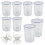 16 Sets Paint Container with Mixing  Touch  Paint Storage Cups for Repainting Leftover Paint,1000Ml 2