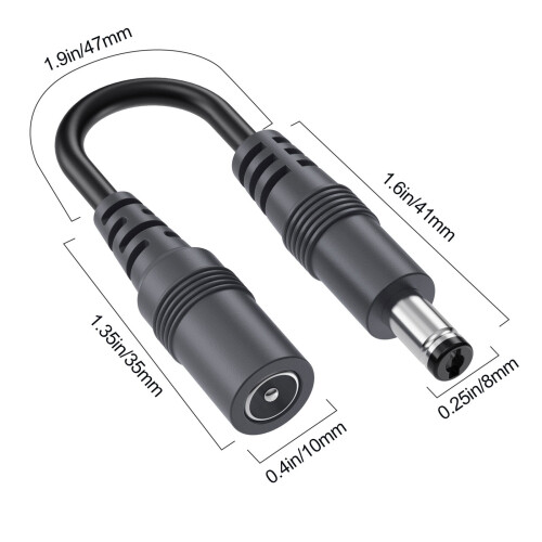 Flexible Power Extension Cable 22AWG DC5.5x2.1mm 2/4/6/8/10 2