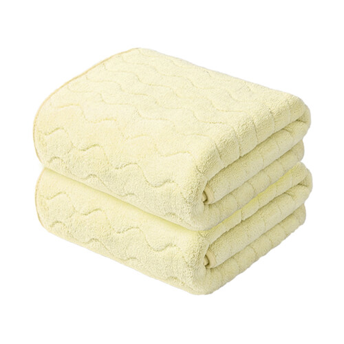 Bath Towels Polyester Soft Absorbent 2 Pcs 75x35cm