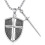 Sterling Silver Knights Templar Cross Pendant Necklace for 1