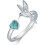 Turquoise Hummingbird Ring 925 Sterling Silver Adjustable 1