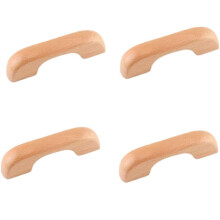 Wooden Cabinet Handles Beech Wood 4 pcs 168 mm
