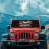 American Flag Skull Windshield Sunshade for Jeep Wrangler 3
