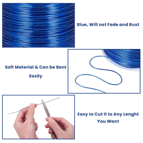 Anodized Aluminum Craft Wire 20G 770FT Blue 1