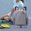 Tennis Backpack Gray Water-Resistant Large-Capacity 8