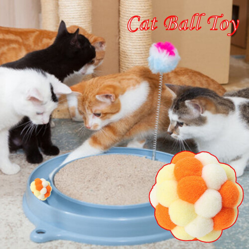 Soft Plush Cat Toy Ball with Bell 1.6 inch 1