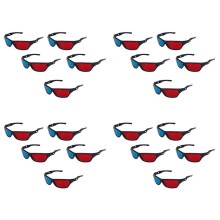 20 X en Blauwe Anaglyph Dimensionale 3D VISION Bril voor TV Film Game DVD