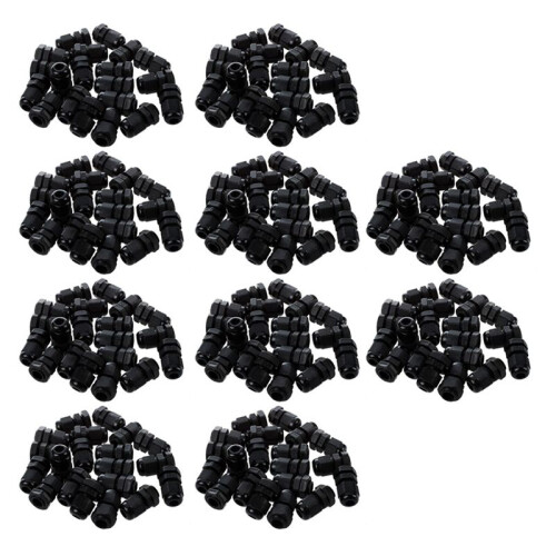 200 Pieces Black Plastic Waterproof Cable Gland Connector PG7