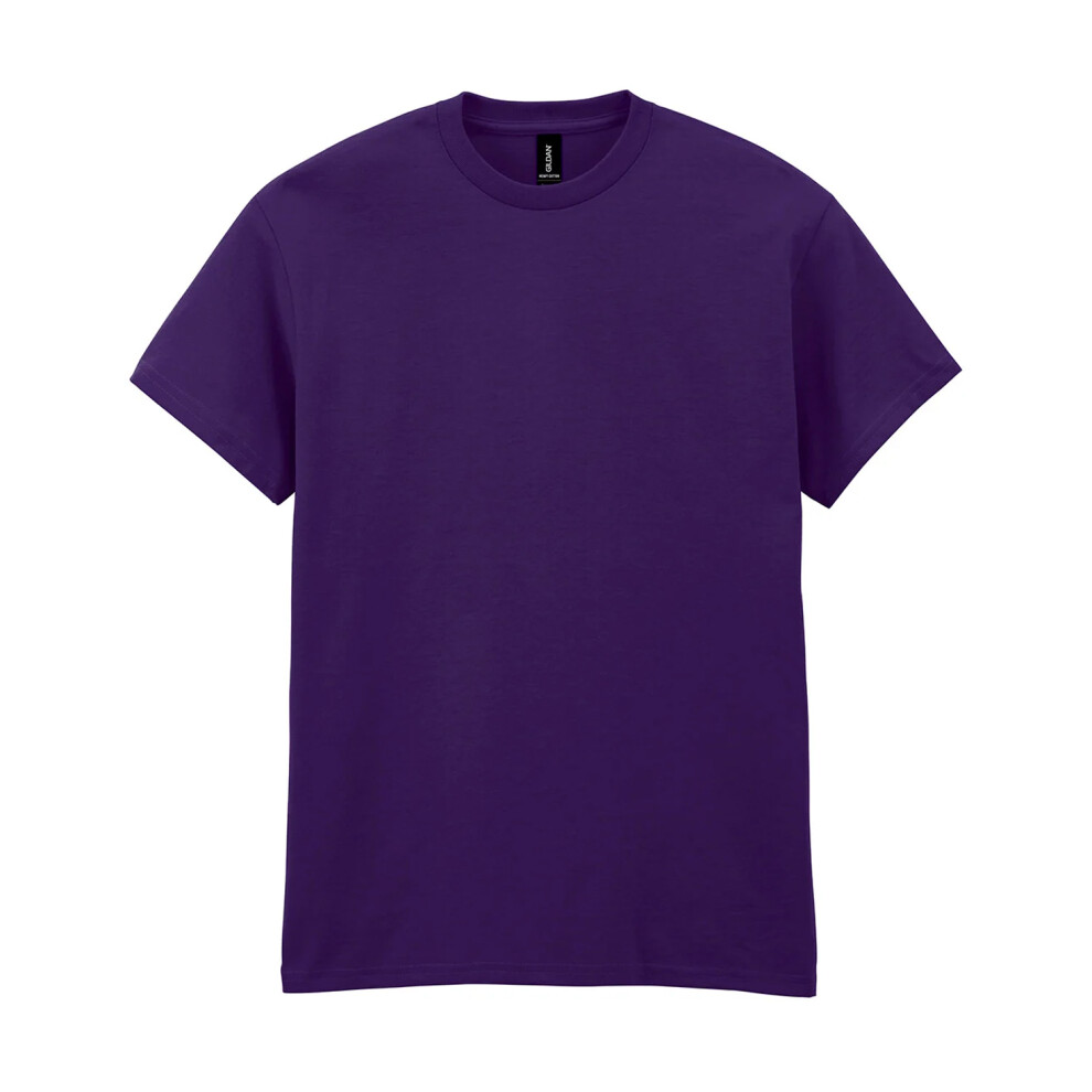 Gildan (L, Fan Dark Purple) Adults Unisex Heavy Cotton T Shirt