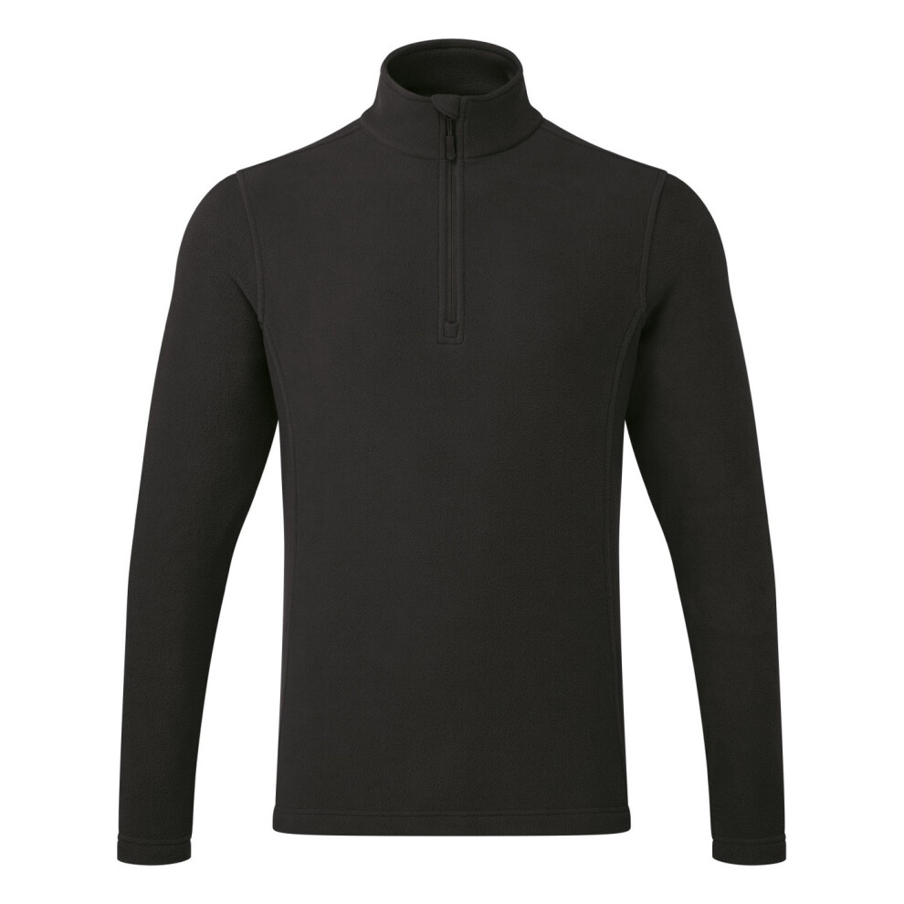 Premier (L, Black) Unisex Adult Recyclight Quarter Zip Fleece