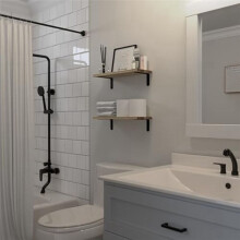 Floating Shelves,Wooden Floating Shelves for Wall Decor, Wall Mounted Floating Bathroom Shelf for Storage Light Brown