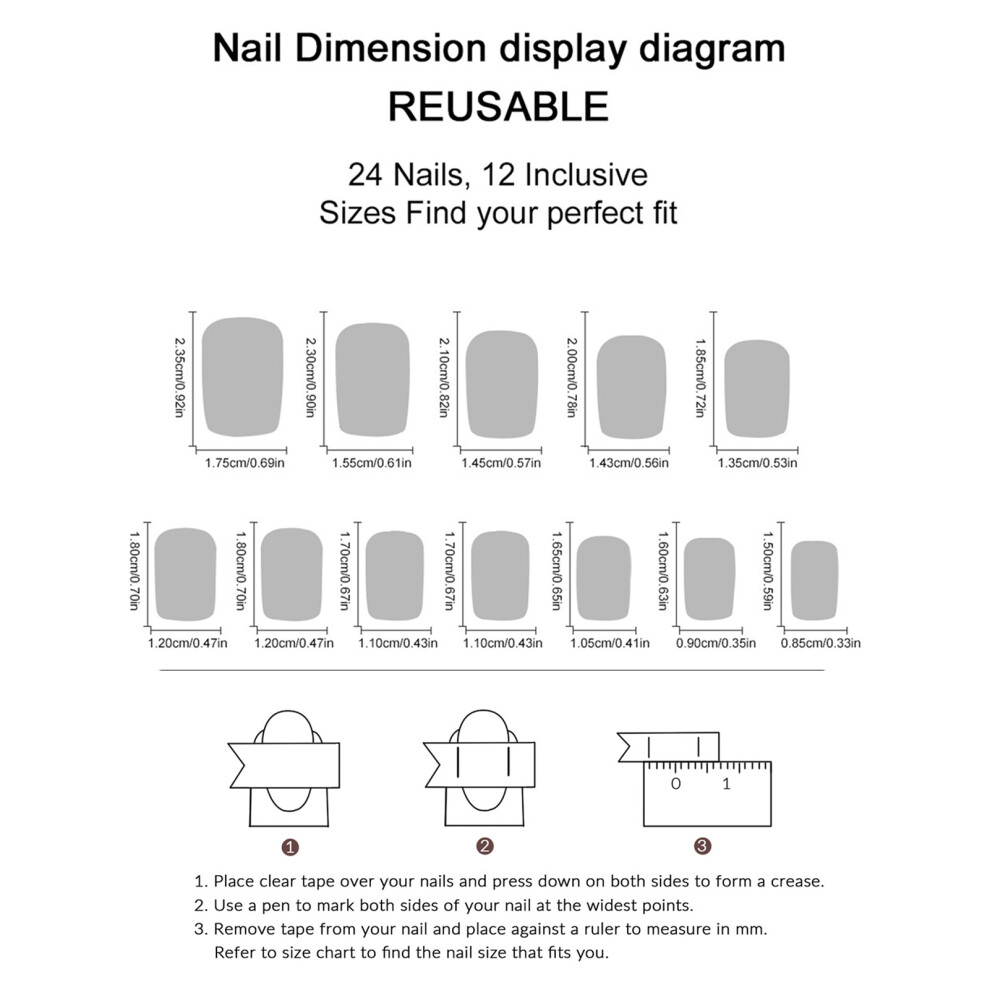 Dachuang Beauty 24Pcs Christmas Press On Nails Snowman Reindeer Holiday Manicure