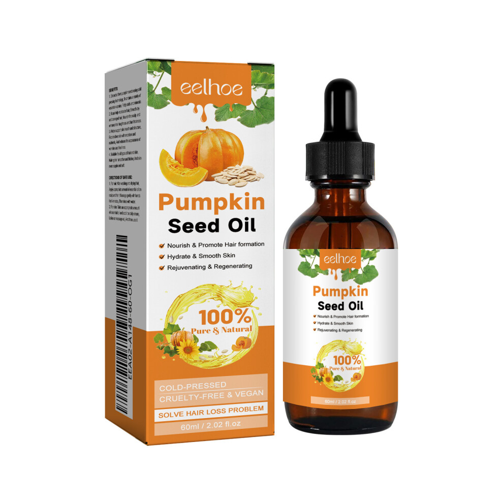 Pumpkin Seed Oil 60ml Cold-Pressed Hair Growth Serum Vegan Hair Loss Treatment